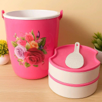 Pacific Termos Nasi Piknik Set 15 Liter Full Color Kotak Bekal Makanan Termos dengan Desain Bunga Ca