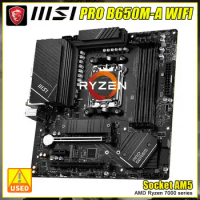 Msi PRO B650M-A WiFi Motherboard DDR5 DIMM MAX 128GB AMD B650 Socket AM5 for Ryzen 9 7900 7900X 7950X3D PRO 7945 Used Mainboard