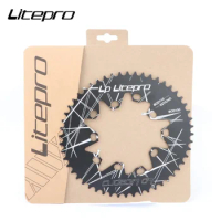Litepro CNC Machining Aluminum Alloy Road/Folding Bicycle Oval Sprockets 110/130BCD Crankset Bike Chainwheel 54T Cycling Parts