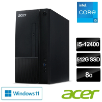 【Acer 宏碁】27型電競螢幕組★i5六核電腦(Aspire TC-1750/i5-12400/8G/512G SSD/W11)