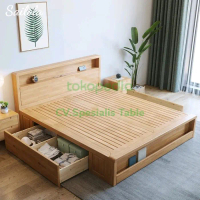 custom divan laciminimalis full ambalan plus nakas kayu mahoni 180x200