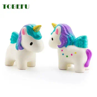 TOBEFU Kawaii Jumbo Unicorn Squishy Funny Kids Gift Slow Rising Antistress Stress Relief Squeeze Toy for Children Adult Dropship