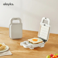Youpin Olayks Sandwich Maker Breakfast Household Multi-function Small Toaster Machine Electric Bread Grills Waffle Grill Iron