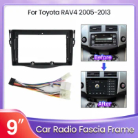2din Car Radio Fascia Frame Adapter Android Stereo Dashboard Kit Panel For Toyota RAV4 Rav 4 2005 - 2013 Dash Mount Accessories