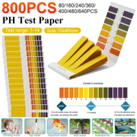 80-800 Strips/pack PH Test Strips Full PH Meter PH Controller 1-14st Indicator Litmus Tester Paper Water Soilsting Kit Factory
