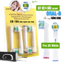 Cho máy Oral B, EB18A, EB18P Pro White 3D Full Model bộ 4 đầu bàn chải đánh răng điện Minh House