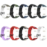 Watch Band for Honor Band 6 Printing Straps Replacement for Huawei Honor Band 6 Pro Bracelet Silicone Wristband