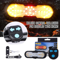 Bicycle LED Indicator Turn Signal Light Wireless Remote Control Tail Light Bicycle Tail Light K2B9