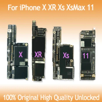 For iPhone X Xs Max XR 11 Motherboard 64G 128G 256G With No Face ID iOS System Main Logic Board Clean iCloud