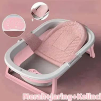 LC - Baby Bath bak mandi lipat Tub Bak Mandi Bayi Lipat Bantal Mandi Tempat Mandi Bayi Portable Mera