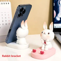 1pc Cute Cartoon Rabbit Desktop Phone Stand - Perfect Birthday Gift for Creative Mobile &amp; Tablet Users!