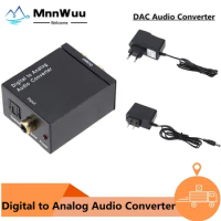 DAC Digital To Analog Adapter Optical Fiber Toslink Coaxial Signal To Analog RCA Audio Converter Amplifier Decoder DAC Converter
