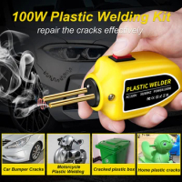 Plastic Welder Mini 100W Heat Gun Hot Stapler Plastic Welding Machine Car Bumper Electronic Soldering Repair Tools Kit