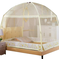 蒙古包蚊帳1.8m沙發床1.5雙人家用加密加厚單人新款三開門1.2米沙發床 交換禮物