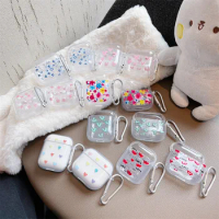 Cute Heart Fresh Flower Earphone Case For AirPods 1 2 Pro 2nd Transparent TPU For Air pods 3 Bluetooth Earphone Charging Box