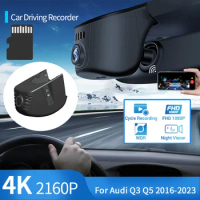 4K 2160P WIFI DASH CAM Easy Installation Car DVR Video Recorder For Audi Q3 Q5 2016~2023 2022 2021 Dashboard Camera Night Vision