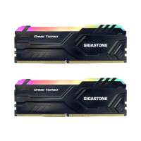 【GIGASTONE 立達】GAME TURBO DDR4 3200 16GB RGB 電競超頻 桌上型記憶體-黑(PC專用/8GBx2)