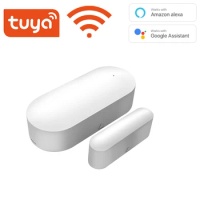Tuya Smart WiFi Door Sensor Door Open / Closed Detectors Wifi Home Alarm Compatible With Alexa Google Home Smart Life App