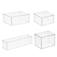 6 Size Acrylic Display Case for Collectibles Assemble Clear Acrylic Box Protection Showcase for Action Figures Organizing Toys