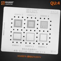Amaoe QU:4 BGA Reballing Stencil for MSM8994-B/MSM8974-B/MSM8960-B/MSM8994-A/MSM8974-A/MSM8960 CPU IC Chip Tin Planting Net