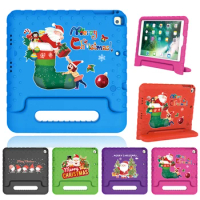 Children's Tablet Case for IPad 5th 6th Gen Air 1 2 Christmas Kids Safe Handle Stand Cover for IPad 2 3 4 Pro 9.7 Mini 5 1 2 3 4
