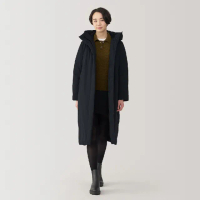 【MUJI 無印良品】女撥水加工羽絨長版大衣(共3色)