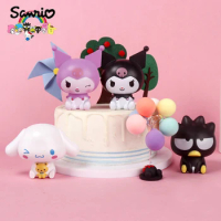 MINISO Cake Decoration Sanrio Kuromi Cinnamoroll Pachacco Model Anime Cartoon Birthday Cake Topper Children's Toy Gift