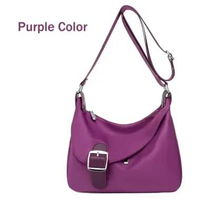 MND Tas Selempang Wanita Impor Simpel Polos Motif Gesper Samping 6638 Ungu