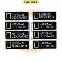 Patch Emblem Brand Natgeo Logo iron Patch Bordir Jahit Aksesoris Emblem Brand Bordir