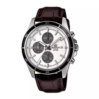 Edifice Casio Edifice Jam Tangan Pria - Brown Silver Black - Leather - EFR-526L-7AVUDF