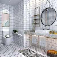 玻璃馬賽克浴室裝飾壁紙廁所貼紙自粘墻紙衛生間廚房瓷磚墻貼代發