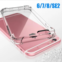 Shockproof Silicone Cover For iPhone SE 2020 Case i Phone 7 Plus 8 Transparent Case For Apple iPhone 6 Plus 6S iPhone7 iPhone8