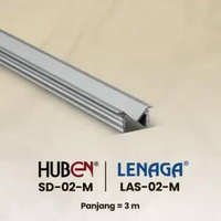 (POTONG JADI 2) Paket Rel Roda Sliding Lemari Elco 329 + Rel 1 Set ELCO 329/ANODIZE (JADI 2/150CM)