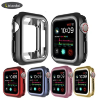 TPU Bumper for Apple Watch Case cover Apple watch 5 4 case 44mm 40mm iWatch 3 21 42mm 38mm Soft Plating screen protector case 44