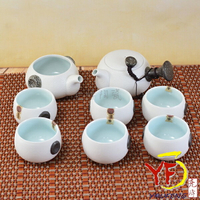 ★堯峰陶瓷★茶具系列 雪花釉急需壺茶具組 一壺六杯+茶海 禮盒