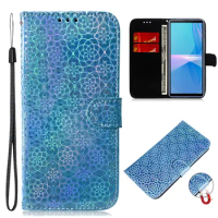 2024 Flashing 3D Laser Flower Wallet Case for SONY Xperia 1 IV 10 III 5 III 1 III L4 L3 Kickstand Flip Cover Funda for Xperia AC