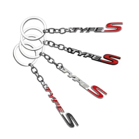 TYPES Logo Car Metal KeyChain for Honda Fit City Civic HRV CRV Beat Jazz Accord Vision Auto Key Rings Accessories