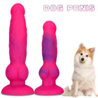 Realistic Dog Dildo Simulation Penis Animal Dildo Anal with Suction Cup Adult Toy Cheap Sex Toy for Woman Lesbian Strapon Dildos