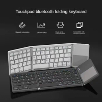 Wireless Folding Keyboard Bluetooth Foldable Keyboard With Touchpad for Windows Android iPad Phone Rechargeable Mini Keyboard