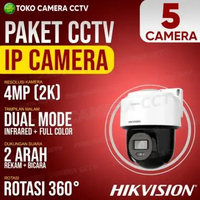 PAKET CCTV IP CAMERA PTZ HIKVISION 2MP 4MP 8 CHANNEL 5 KAMERA TANPA HARDDISK 4MP