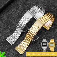 18mm Fine Steel Watchband for CASIO A158 / A159 / A168 /A169 /B650 /AQ230/ 700 Classic Small Square Silver Block Metal Strap