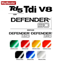 Reflective Window Door Side Fender Wing Body Sticker TDI TD5 V8 Graphic Vinyl Decal For Land Rover Defender 90 110 130 L663 L316