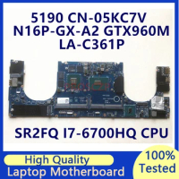 CN-05KC7V 05KC7V 5KC7V Mainboard For DELL 5190 Laptop Motherboard With SR2FQ I7-6700HQ CPU GTX960M LA-C361P 100%Full Tested Good