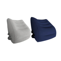 【Londee】旅行便攜按壓充氣護腰枕 可折疊充氣枕 辦公室座椅靠墊(腰靠/靠枕/靠背)