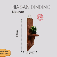 Rak Gantungan Bunga/Rak Gantung Tali/Kayu Gantung/Rak Hiasan aesthetic