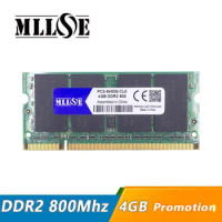 MLLSE memory ram DDR2 4gb 8gb 800 Mhz PC2-6400 sodimm laptop notebook , memoria ram ddr2 4gb 800Mhz pc2 6400, ddr 2 4gb ram