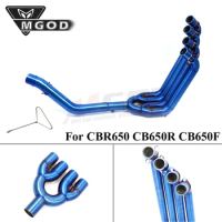 For CBR650F CBR650 CB650R CB650F Motorcycle Exhaust Slip-On Middle Link Front Pipe Racing Modified 51mm Modify System Bike Elbow