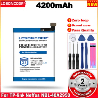 LOSONCOER Top Brand 100% New 4200mAh NBL-40A2950 Battery for TP-link Neffos Batteries + free tools