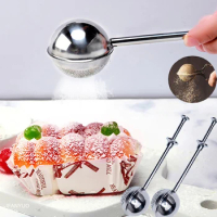 Kitchen Shaker Cup Sugar Sifter Cocoa Duster Bread Baked Cake Dessert DIY Baking Powder Sieve Tool Stainless Steel Flour Sieve