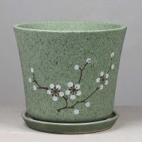 花盆陶瓷加特大號創意綠植大花盆蘭花盆個性藍色盆栽花盆分體托盤